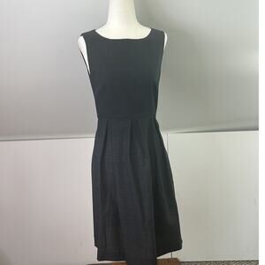 Women’s Theory wool black gray Sleeveless midi Dress size 4